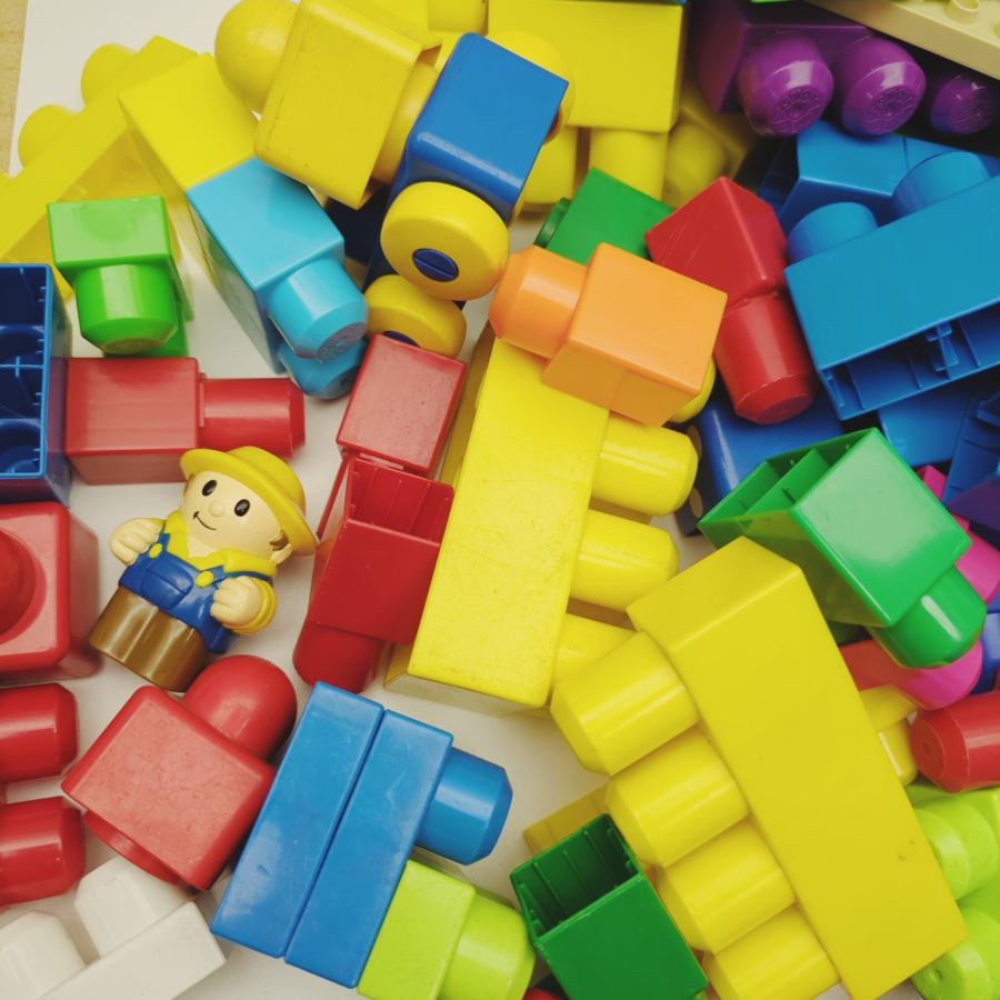 Large Mega Blocks & Lego Duplo joblot Bundle Builders Bricks Maxi (need clea) – image 2