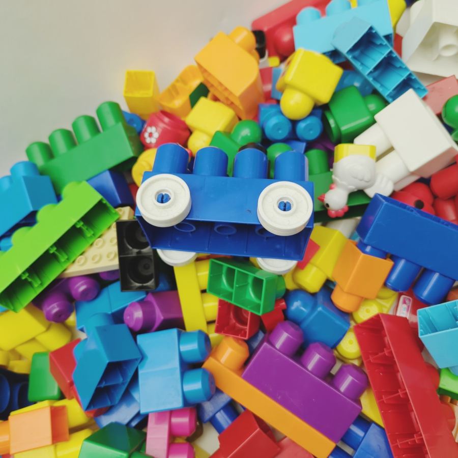 Large Mega Blocks & Lego Duplo joblot Bundle Builders Bricks Maxi (need clea) – image 3