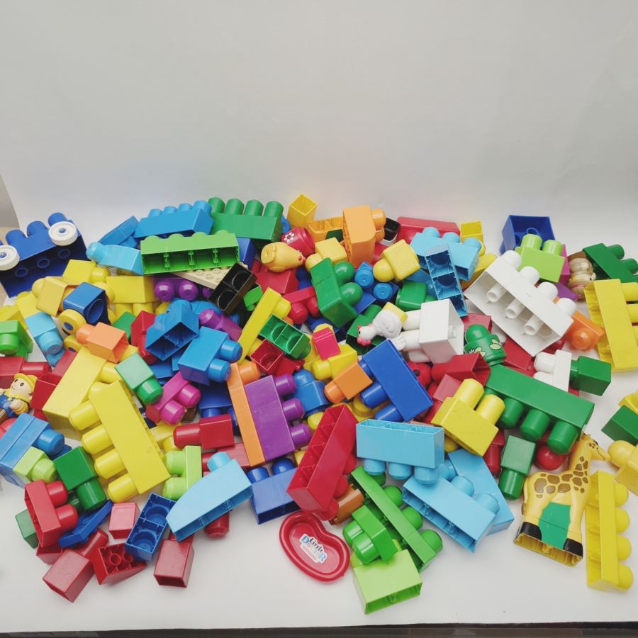 Large Mega Blocks & Lego Duplo joblot Bundle Builders Bricks Maxi (need clea) – image 7