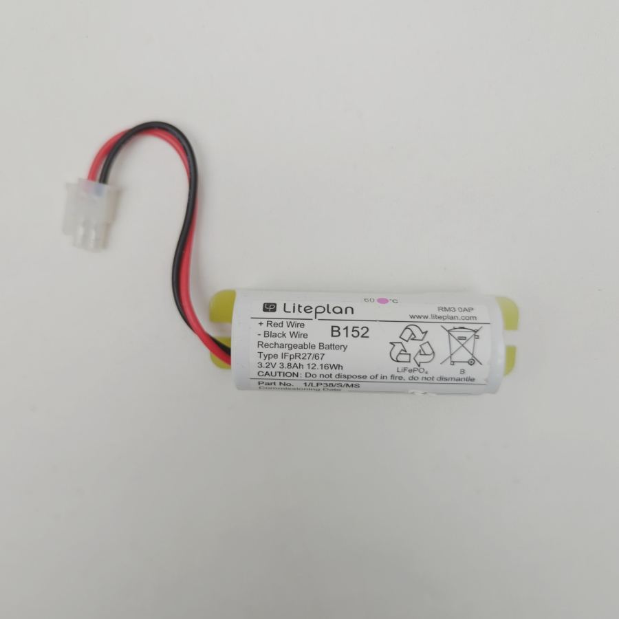 Representative photograph of Liteplan B152 LiFEPO4 BATTERY ONLY 3.2V 3.8Ah LiFePO4 Remote Rechargeable
