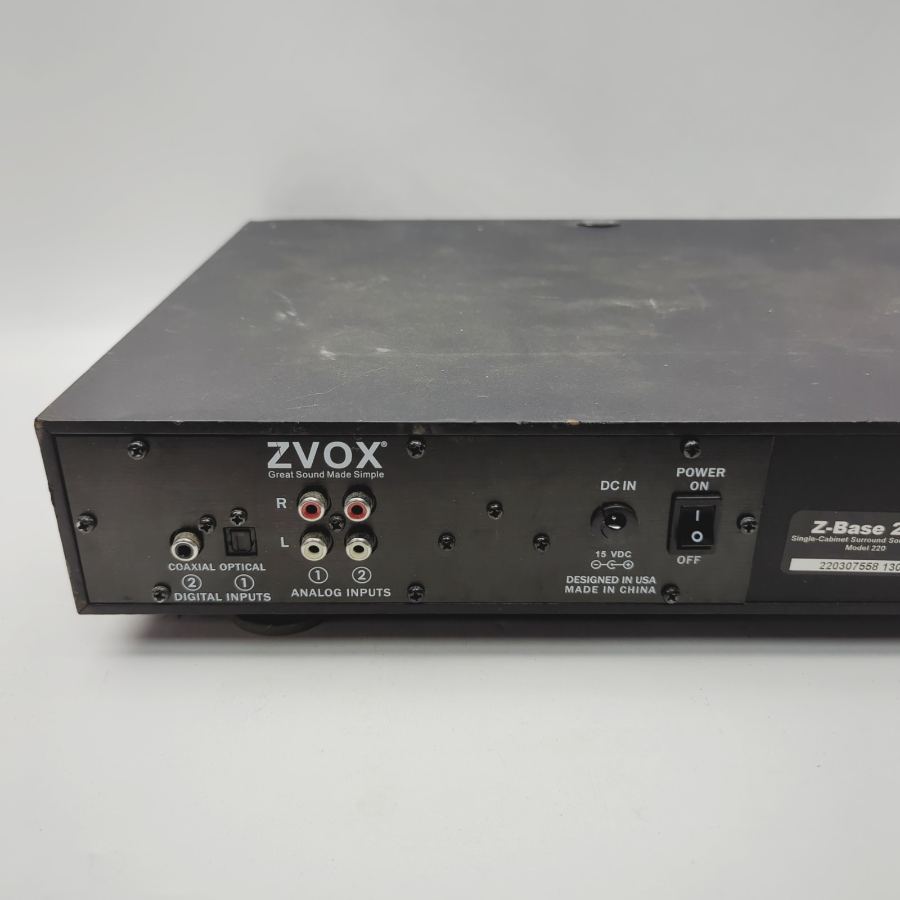 untested Zvox Z-Base 220 Sound bar speaker System 15VDC - Black – image 7