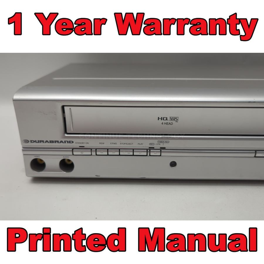 Representative photograph of the same model: Durabrand H9713BD DVD VHS Combo SCART to 4-Head VCR Player + Remote Warranty – image 3