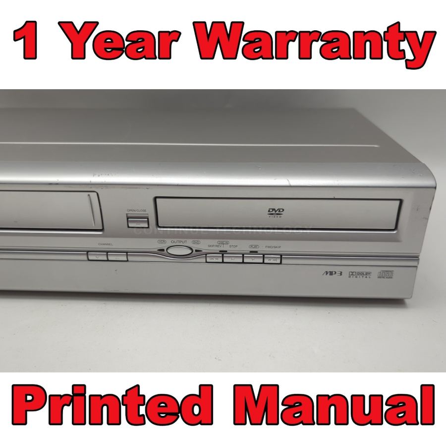 Representative photograph of the same model: Durabrand H9713BD DVD VHS Combo SCART to 4-Head VCR Player + Remote Warranty – image 4