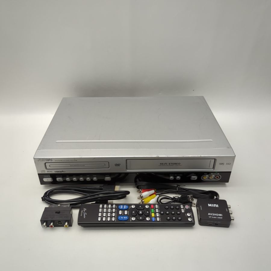 Representative photograph of the same model: Philips DVD755VR/05 DVD VHS VCR Combo SCART to HDMI Adapter Remote AV Leads – image 2