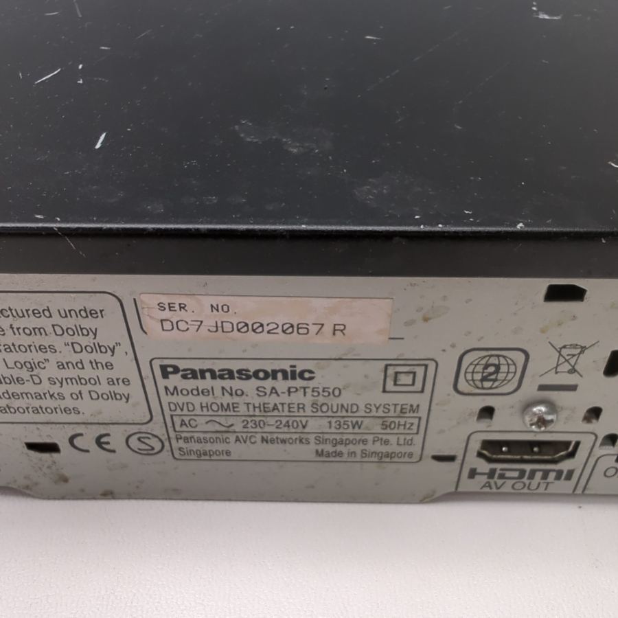 Panasonic SA-PT550 DVD Home Theater Sound System Main Unit Only - Tested – image 7