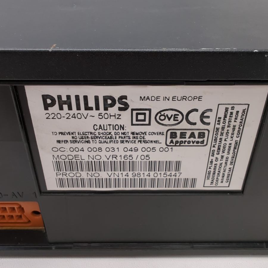Faulty Philips VR165/05 VHS VCR Playback & Recording SCART 90s 2000s movie prop – image 9