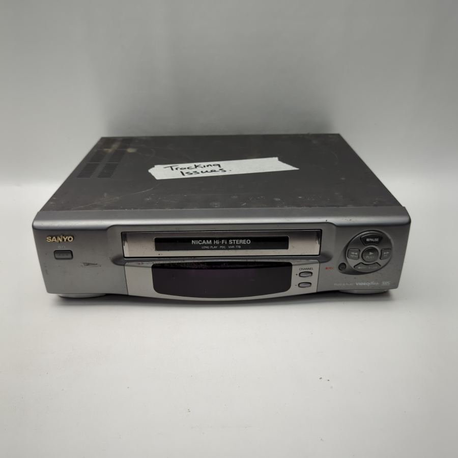 Faulty Sanyo VHR-778E Silver VHS Video Cassette Recorder VCR NICAM Hi-Fi Stereo