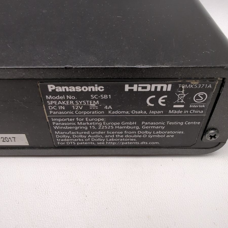 Panasonic SC-SB1 HDMI Soundbar Speaker System Bluetooth Dolby DTS – Black – image 10