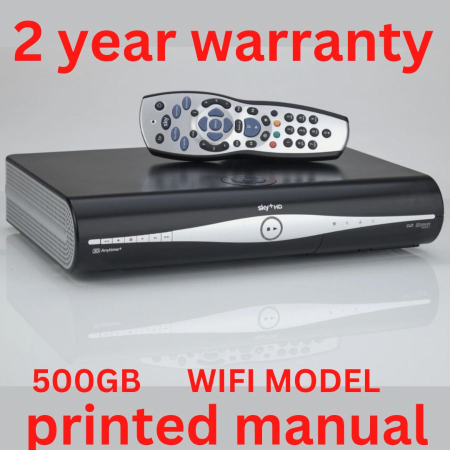 WIFI MODEL SKY+ PLUS HD BOX 500GB SLIMLINE RECEIVER DRX890 + NEW REMOTE , HDMI,