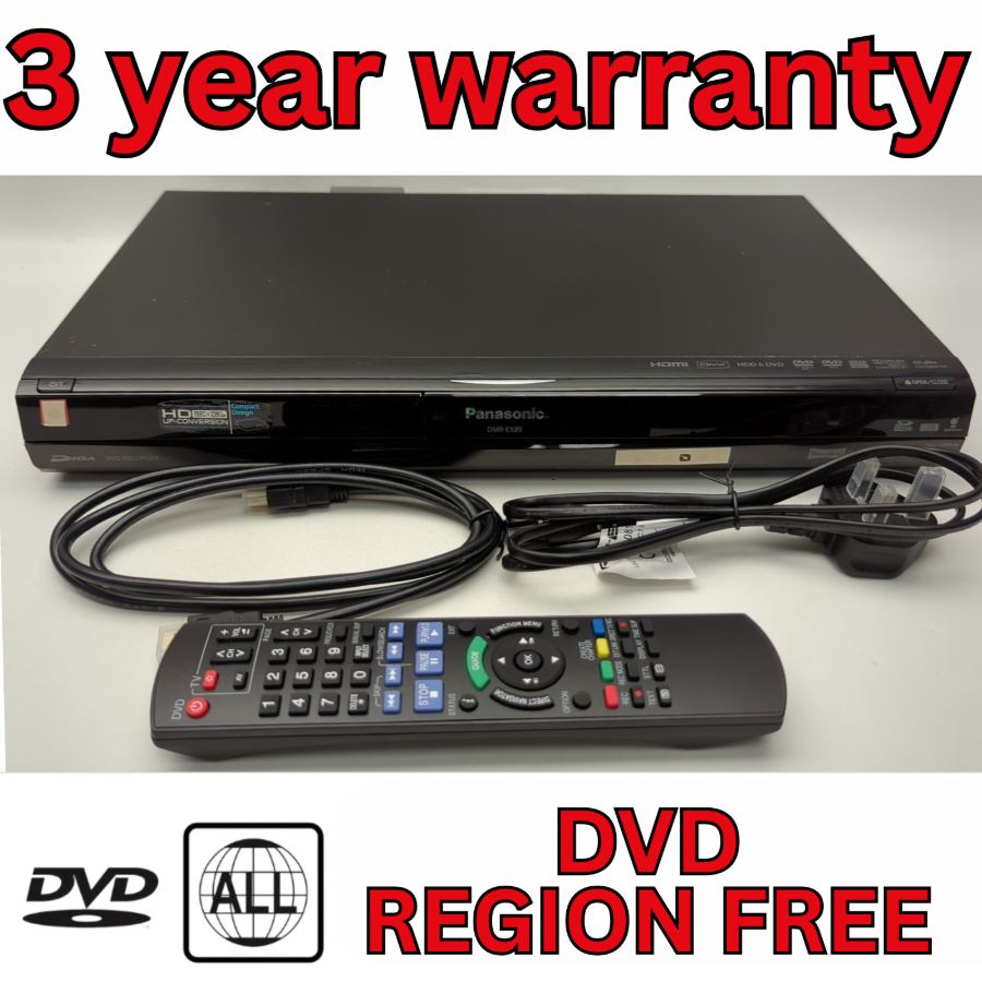 Panasonic DMR-EX89 400GB DVD HDD Recorder -Black freeview TV HDMI SD/USB/DV