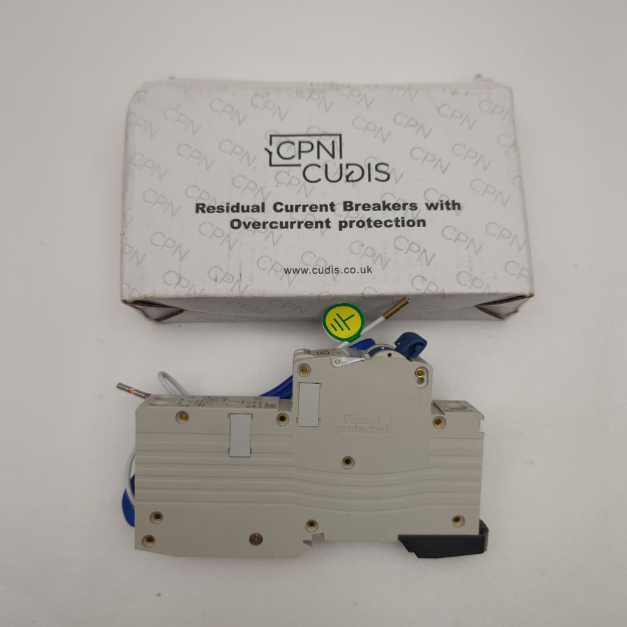 Representative photograph of CPN 10 AMP CURVE B 10kA 30mA RCBO TYPE AC ROH110B-030 ROH110B/030