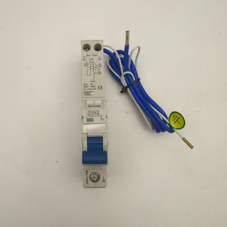Representative photograph of the same model: CPN 10 AMP CURVE B 10kA 30mA RCBO TYPE AC ROH110B-030 ROH110B/030 – image 3