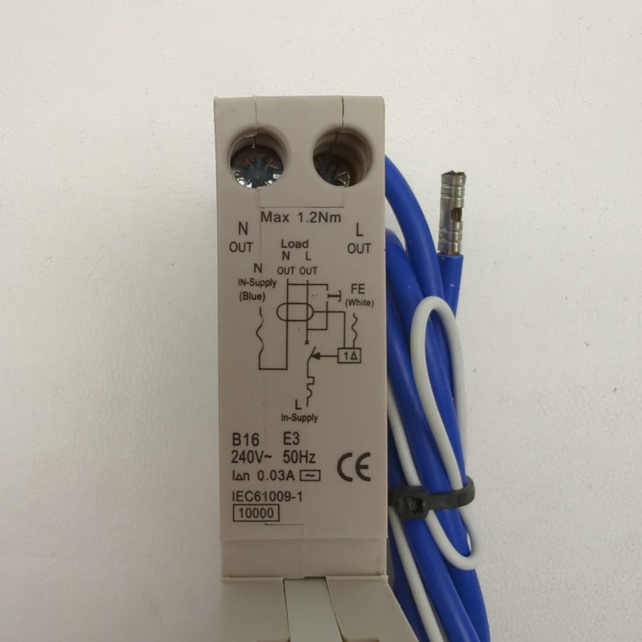 Representative photograph of the same model: Cudis Cpn ROH116B/030 16A Single Pole RCBO type B 10ka 30Ma – image 2