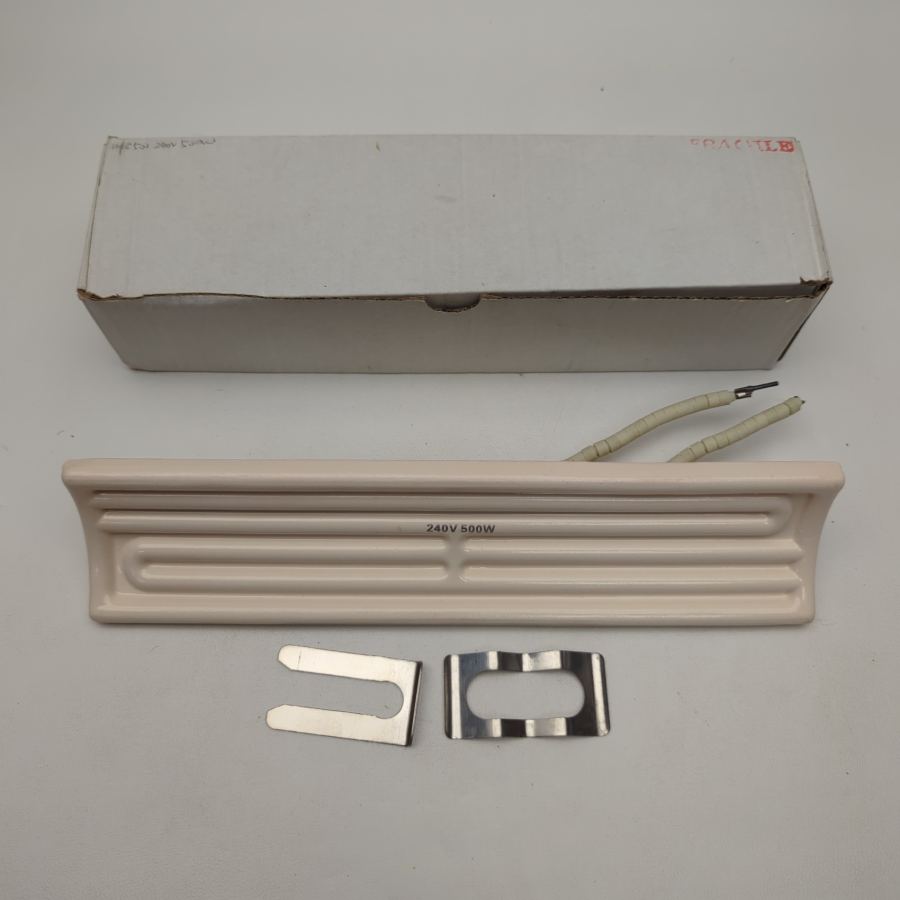 Representative photograph of Full Size Ceramic Infrared Heating Element | 245 x 60mm – 240v-500w