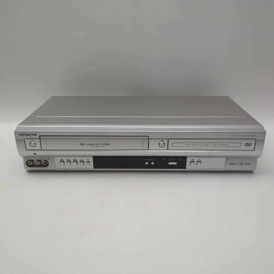 Hitachi DV-PF4EUK DVD VHS Combo Player S-video Scart Output Silver Remote – image 4