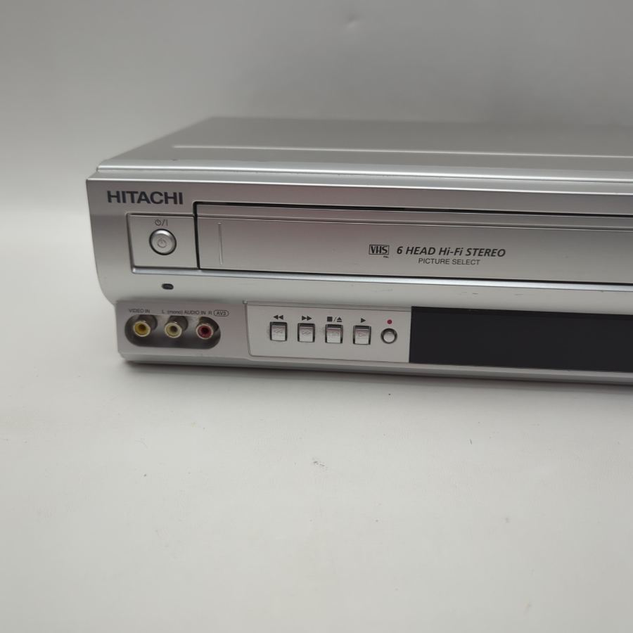 Hitachi DV-PF4EUK DVD VHS Combo Player S-video Scart Output Silver Remote – image 5
