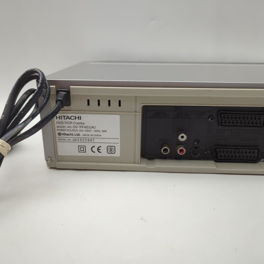 Hitachi DV-PF4EUK DVD VHS Combo Player S-video Scart Output Silver Remote – image 9