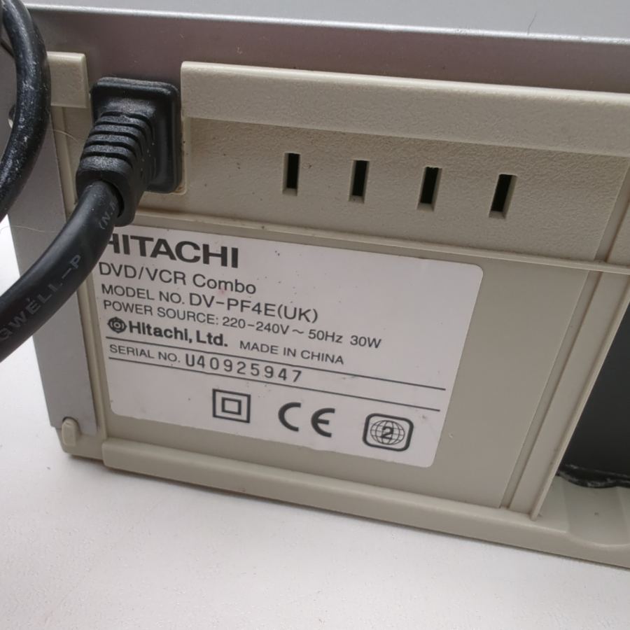 Hitachi DV-PF4EUK DVD VHS Combo Player S-video Scart Output Silver Remote – image 10