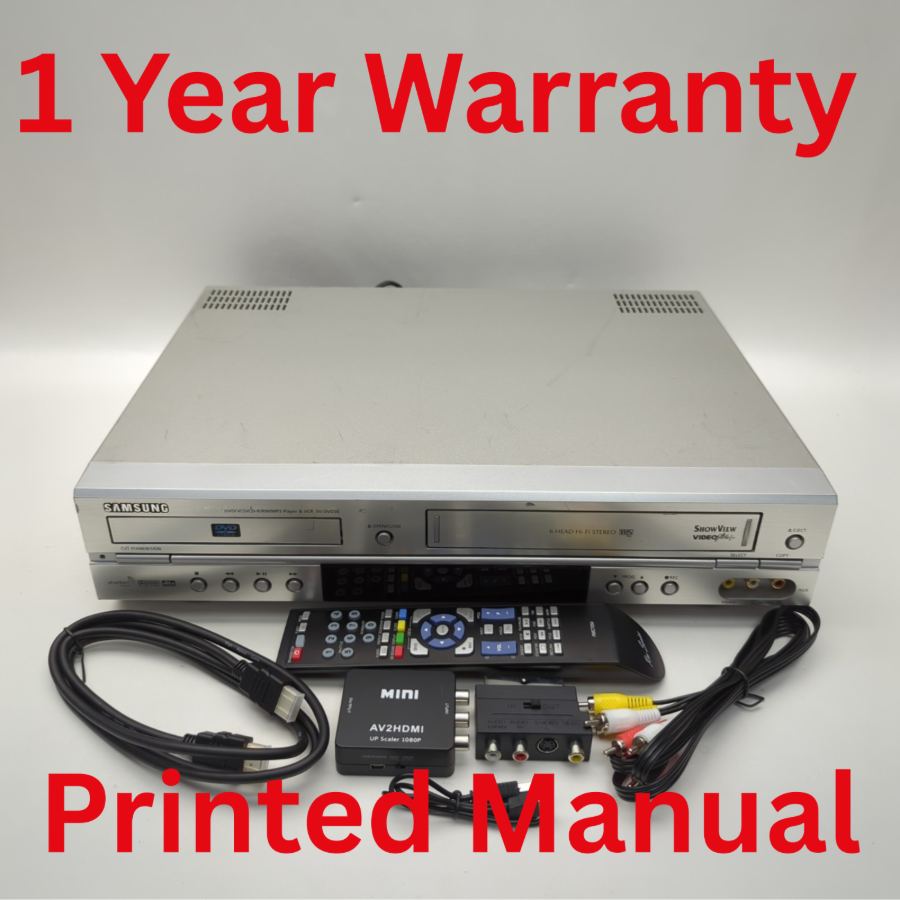Samsung SV-DVD3E DVD / VHS VCR Combi Video Player Recorder - TESTED - Silver