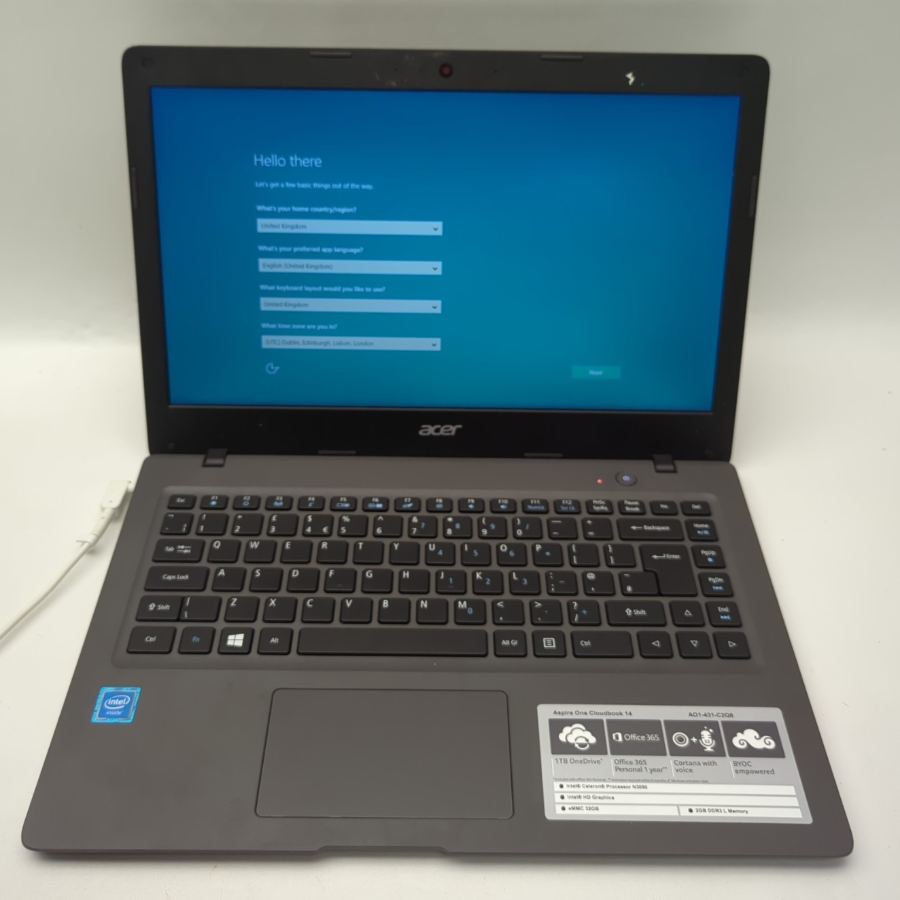 Acer Aspire Cloudbook 14 AO1-431-C2Q8 Intel Celeron N3050 2GB Ram 32GB Win 10