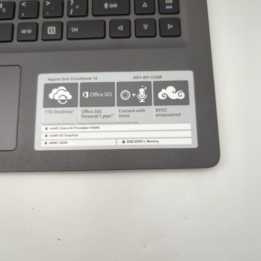 Acer Aspire Cloudbook 14 AO1-431-C2Q8 Intel Celeron N3050 2GB Ram 32GB Win 10 – image 10