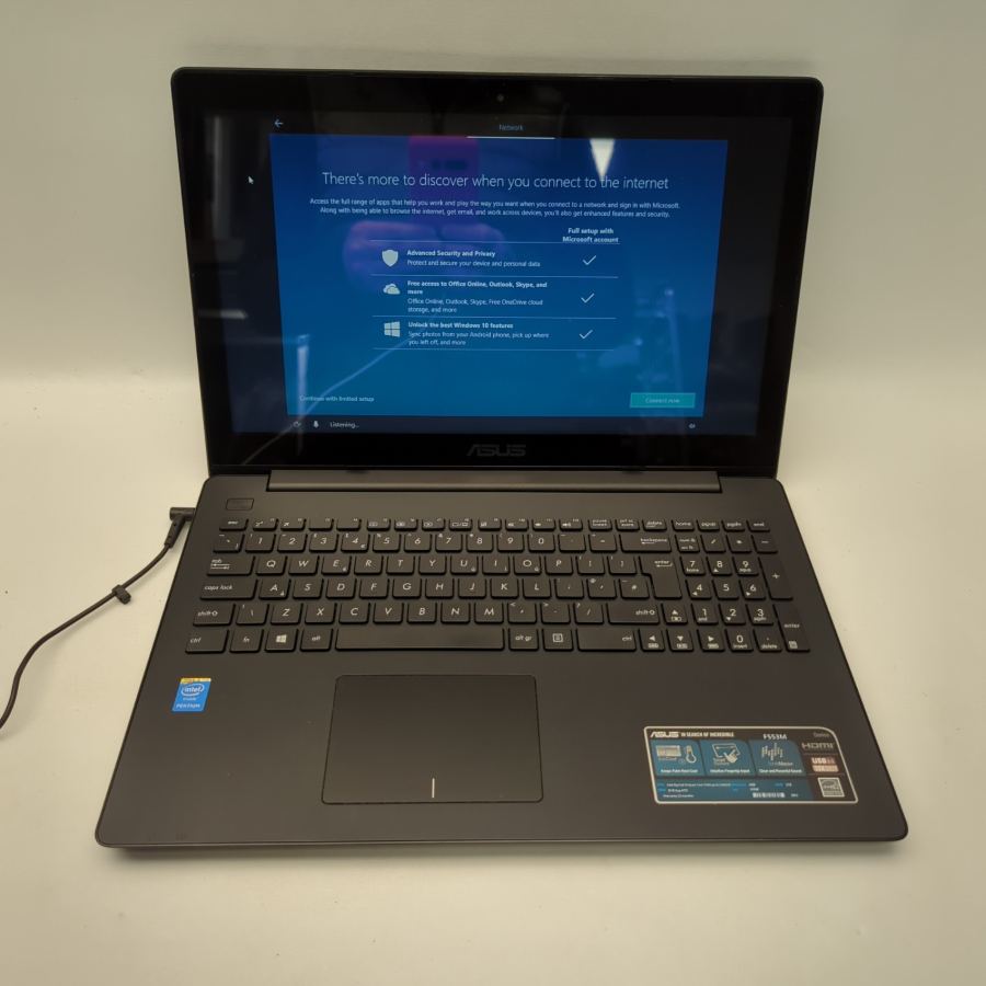 ASUS F553M Touch Screen Laptop Pentium N3540 4GB RAM 512GB SSD Windows 10