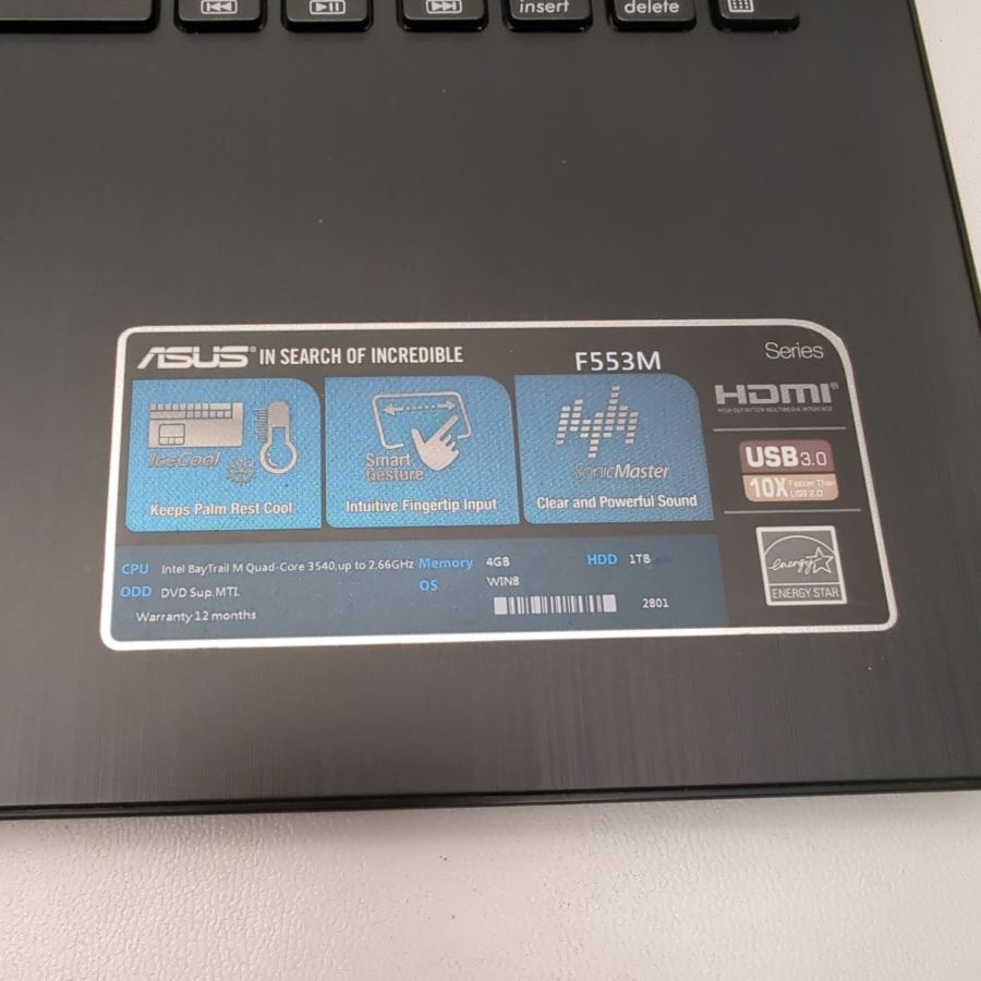 ASUS F553M Touch Screen Laptop Pentium N3540 4GB RAM 512GB SSD Windows 10 – image 3