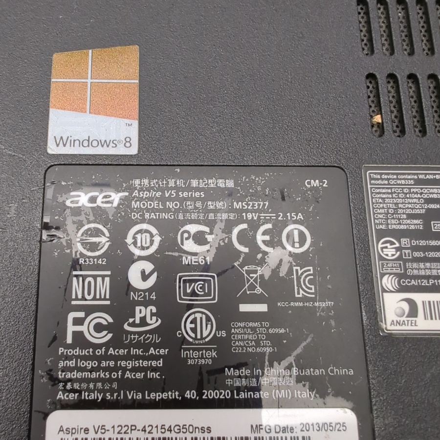 Acer Aspire V5-122P AMD A4-1250 4GB RAM 500Gb HDD Windows 10 Touchscreen – image 2