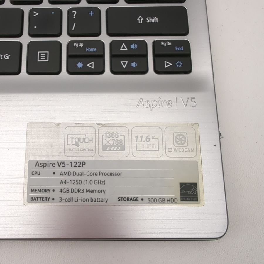 Acer Aspire V5-122P AMD A4-1250 4GB RAM 500Gb HDD Windows 10 Touchscreen – image 10