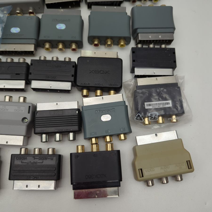 X48 ASSORTED RCA ti SCART 3 PHONO AUDIO VIDEO AV TV ADAPTER – image 3