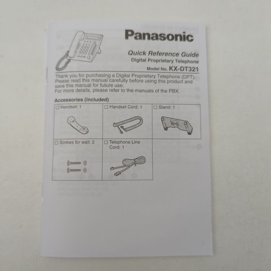 Representative photograph of the same model: NEW & BOXED Panasonic KX-DT321UK-B Digital Desktop Telephone Black – image 4
