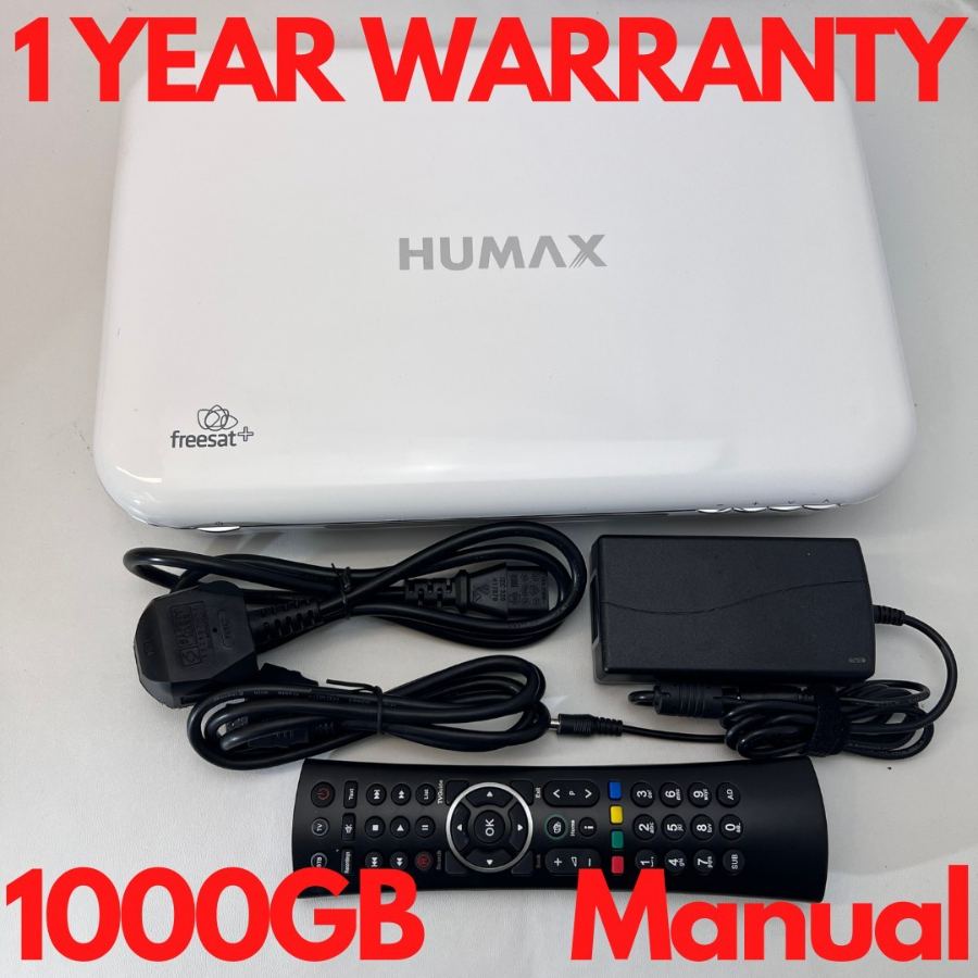 Humax HDR-1010S 1TB (1000GB) HD TV Freesat Recorder with Free Time and Wifi VGC