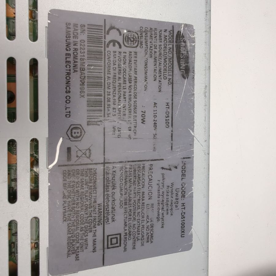 Samsung HT-D5100 3D Blu-Ray DVD Disc Home Cinema System Genuine Tested Working – image 9
