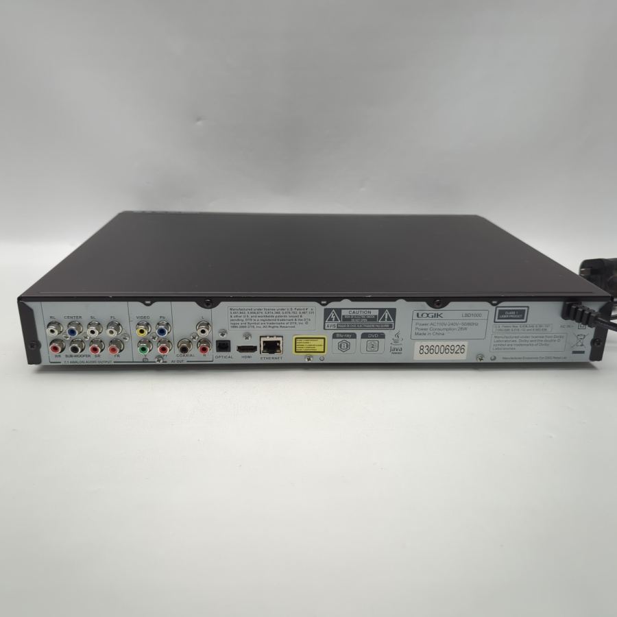 LOGIK LBD1000 Blu-ray and DVD player, HDMI, USB RCA, optical Warranty – image 8