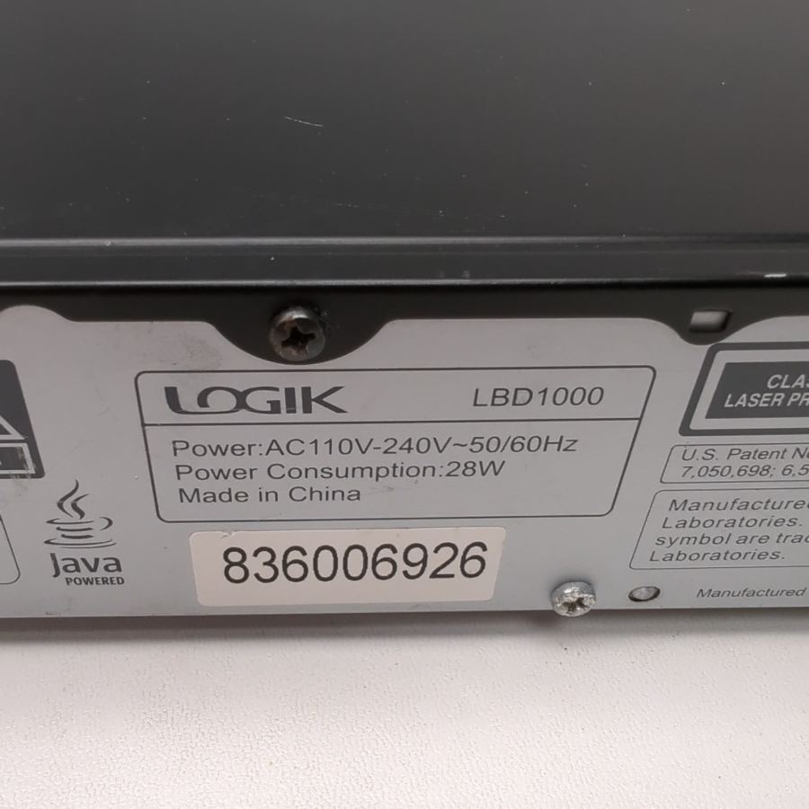 LOGIK LBD1000 Blu-ray and DVD player, HDMI, USB RCA, optical Warranty – image 9