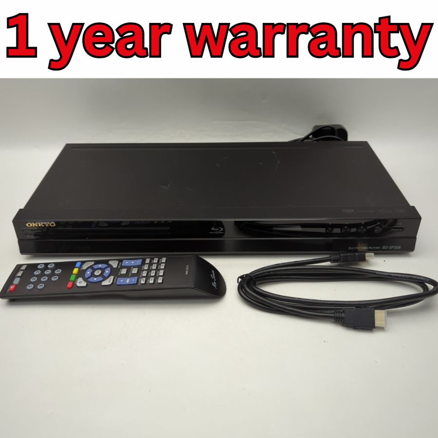 Onkyo BD-SP308 DivX+ USB DVD HDMI 1080p upscaling Blu-Ray Player 12M Warranty