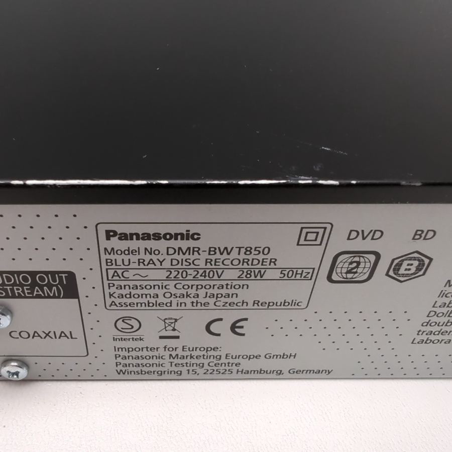 Panasonic DMR-BWT850 Smart 3D Blu-ray and DVD 1TB Recorder Freeview Remote – image 10
