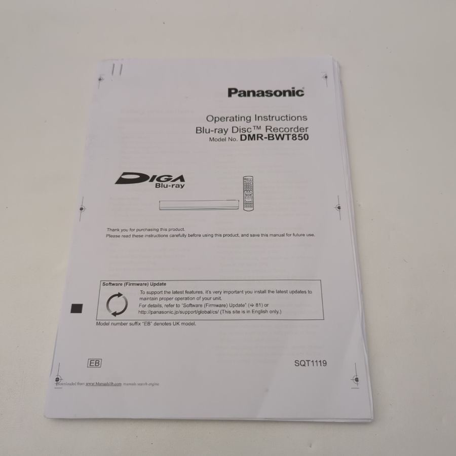 Panasonic DMR-BWT850 Smart 3D Blu-ray and DVD 1TB Recorder Freeview Remote – image 12