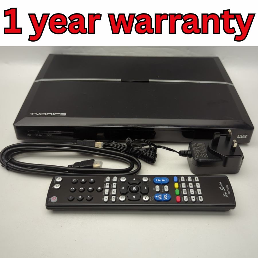 Representative photograph of Tvonics Freeview+ DTR-HC250 HDMI TV Recorder 250GB w Remote Manual