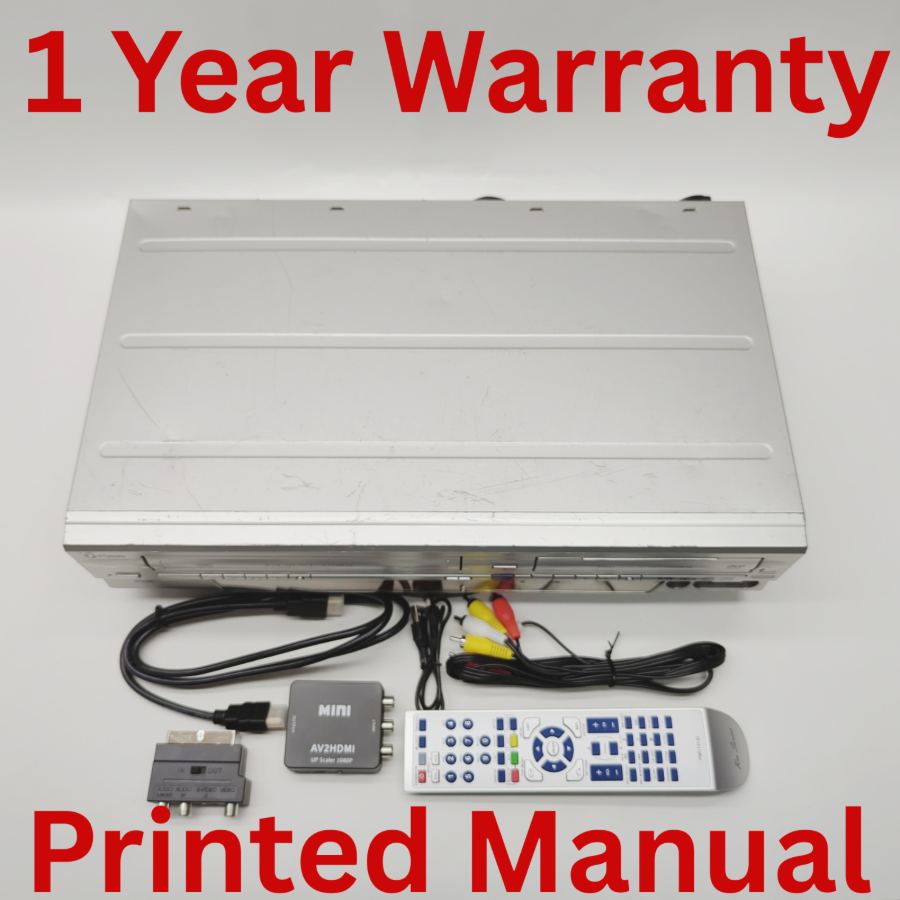 Funai DRV-B2737 6-Head MP3 DVD / VHS Dual Recorder -Silver COPY VHS to DVD