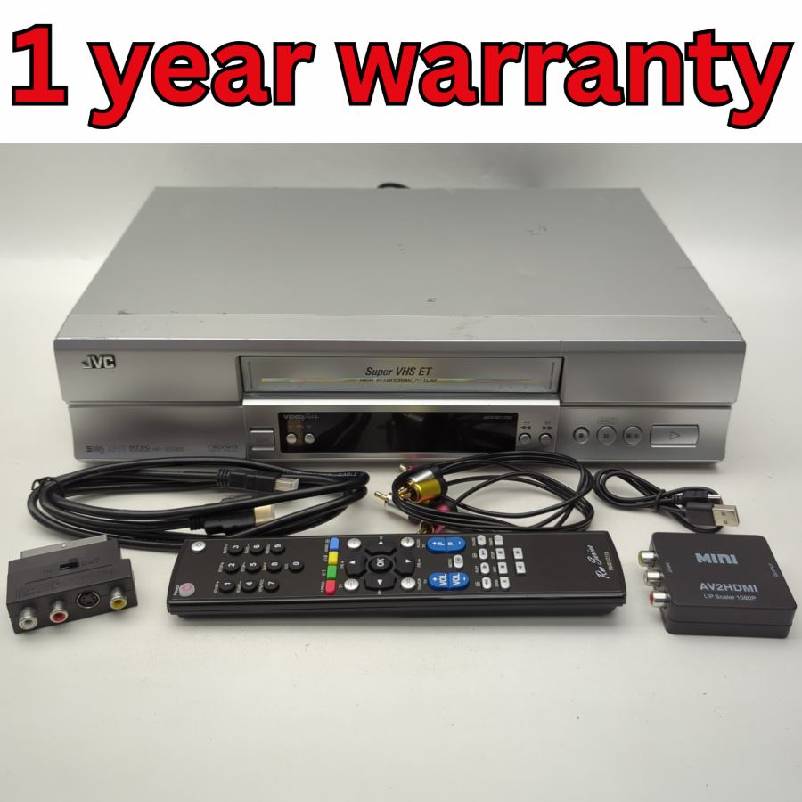 JVC HR-S5965EK S-VHS ET VCR VHS Player With Remote. NTSC & PAL , Long Play