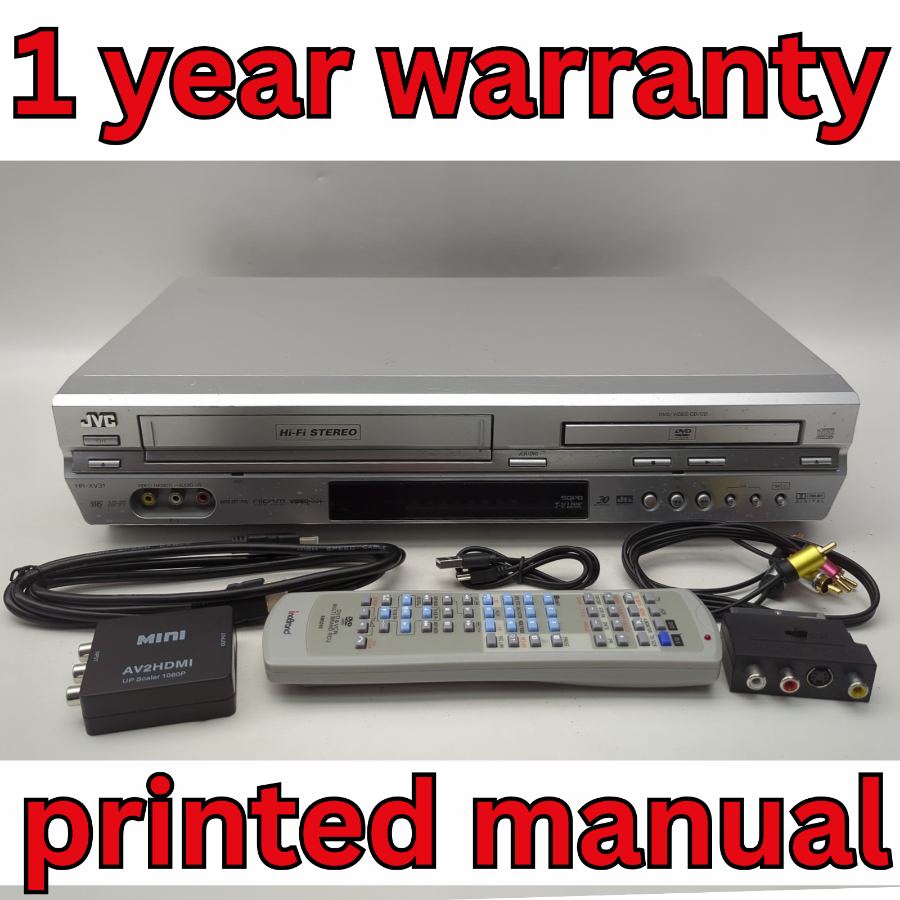 JVC DVD Player & VHS Video Cassette Recorder HR-XV31EK Tested Working Warranty