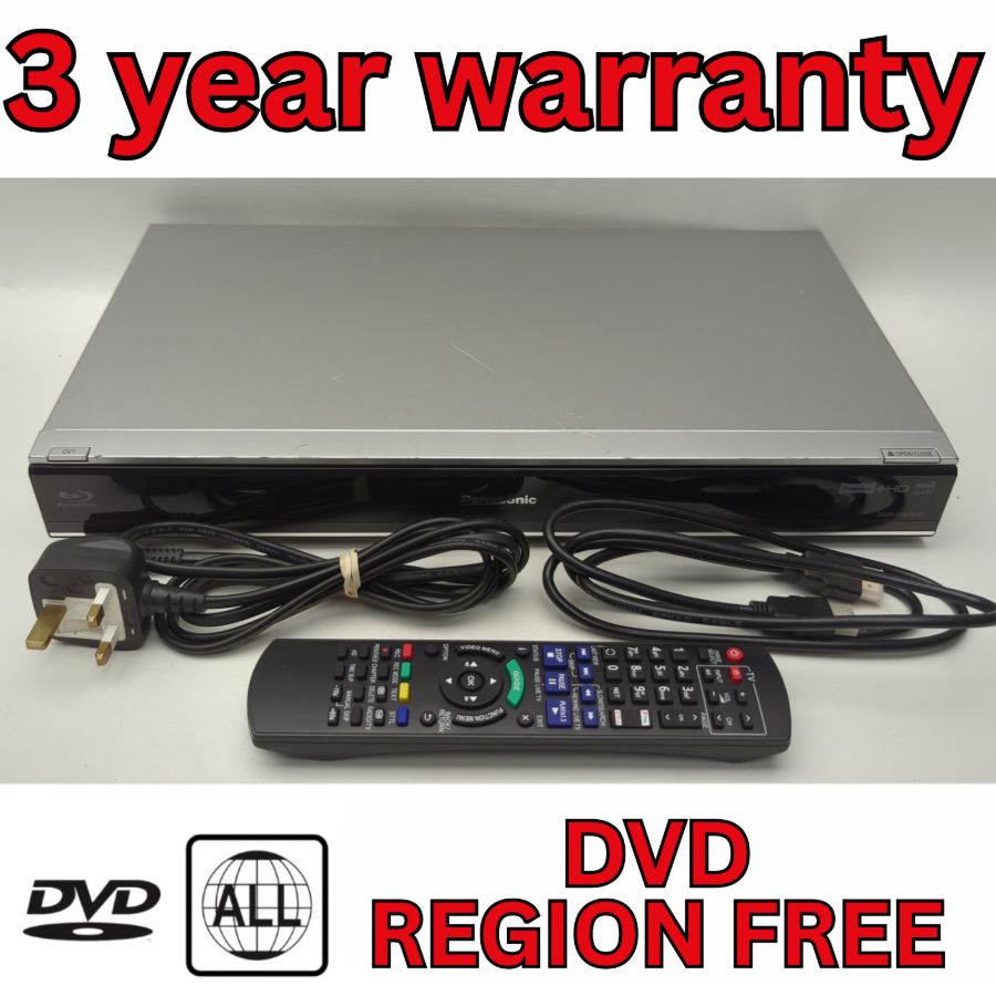 Representative photograph of Panasonic DMR-PWT635 1TB HDD Recorder DVD Multi Region 1-6 Blu-ray WiFi Silver