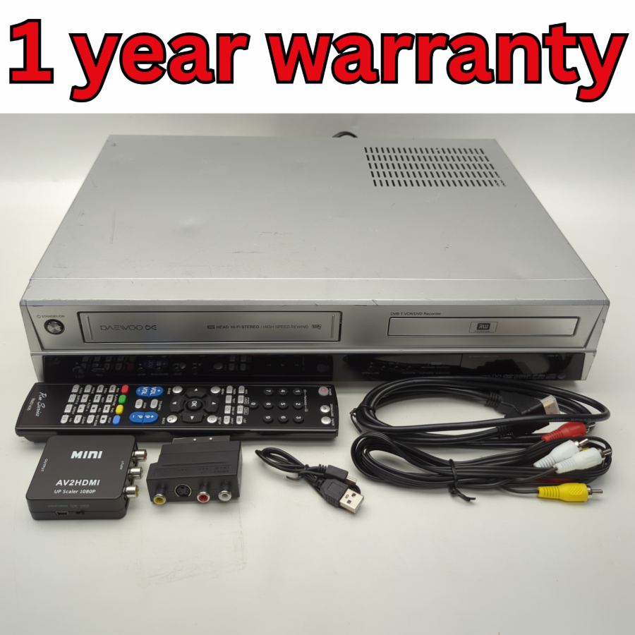 Daewoo Drvt-35 VHS / Dvd Recorder HDMI  Warranty Remote Copy VHS to DVD Digitise