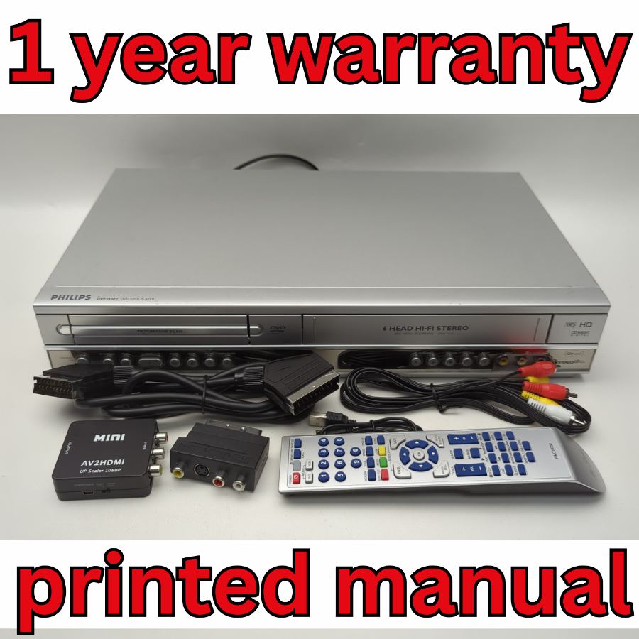 Representative photograph of Philips DVP 3100V DVD Player & VCR VHS Player / Recorder 1 Year Warranty Remote