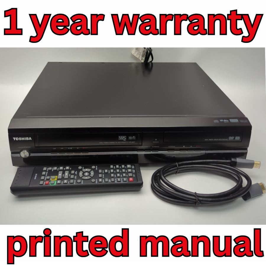 Toshiba DVR18 VHS DVD Recorder Copy VHS to DVD HDMI Output Remote & Instructions