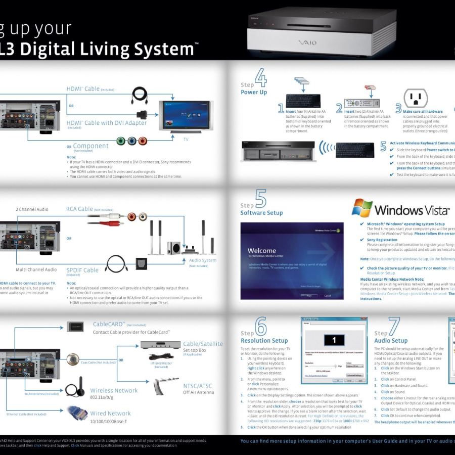 Sony Living Room Computer VGX-XL3 Blu-Ray Player Tuner Rare, windows vista 2007 – image 10