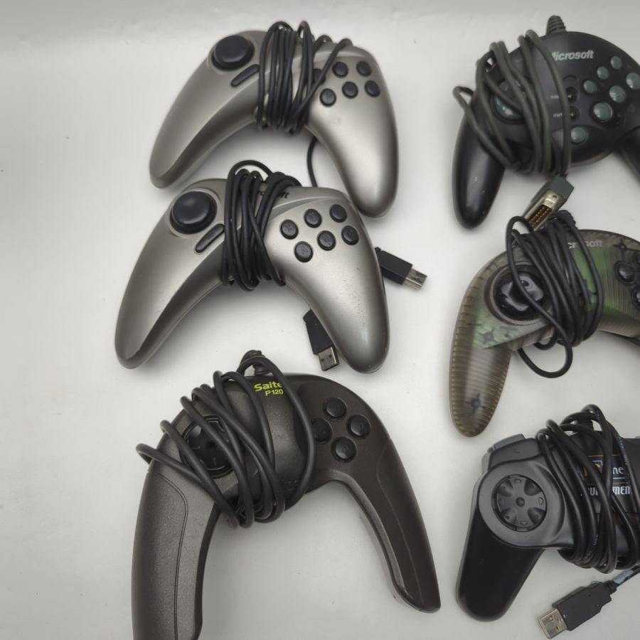 6x Microsoft Sidewinder Game Pad Pro Vintage Retro USB PC Gamepad Controller – image 3