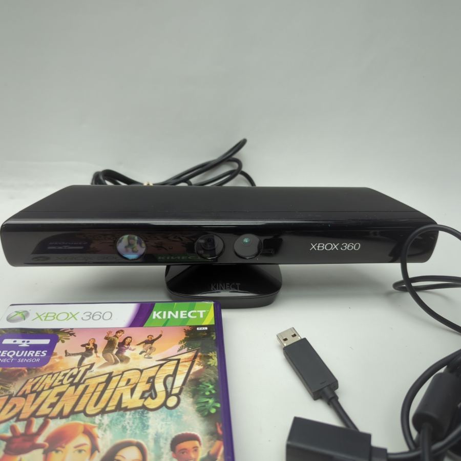 Representative photograph of the same model: Microsoft Xbox 360 Kinect Sensor Camera Inc Kinect Adventures + power supply – image 2