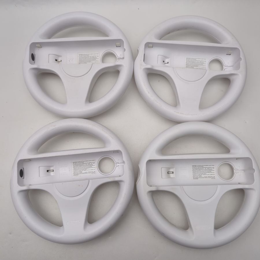 4x Official Genuine Nintendo Wii Steering Wheel - White | USED condition – image 4